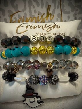 New ERIMISH Bracelets 4 Pc- Halloween - Custom Regular, Kids or Extended Size